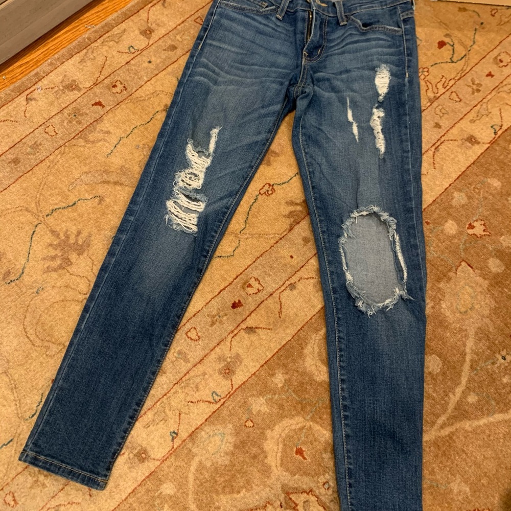Flying monkey distressed jeans